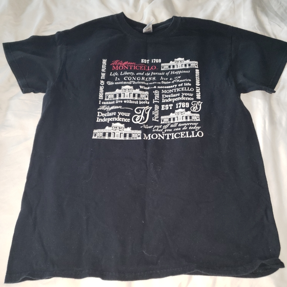Monticello T shirt Size Medium with cute back logo